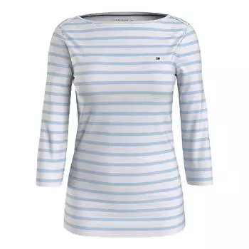 Футболка Tommy Hilfiger Stripe Boatneck, голубой