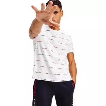 Футболка Tommy Jeans Crew Print, белый