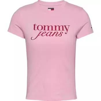 Футболка Tommy Jeans Essential Logo, розовый
