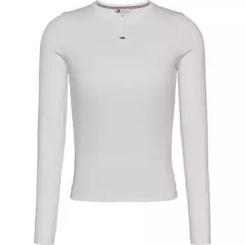 Футболка Tommy Jeans Essential Rib, белый