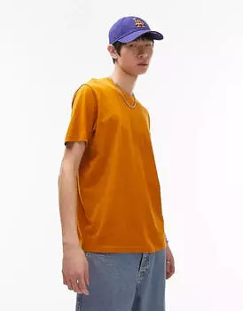 Футболка Topman Classic Fit, оранжевый