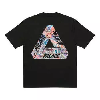 Футболка tri-sticker pack logo t-shirt 'black' Palace, черный