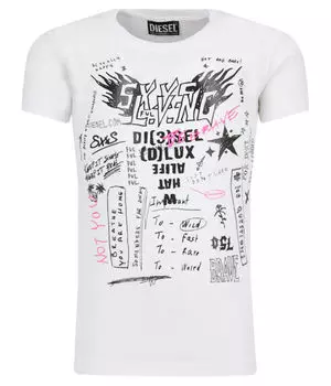 Футболка tsilyexa Regular fit Diesel, белый