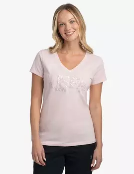 Футболка U.S. Polo Assn. Mixed Sequins V-neck Jersey, розовый