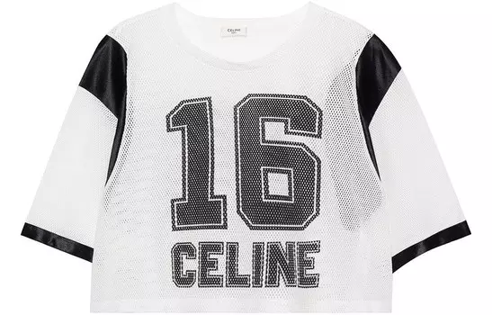 Футболка укороченная Celine, белый