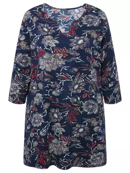Футболка Ulla Popken Longshirt, синий