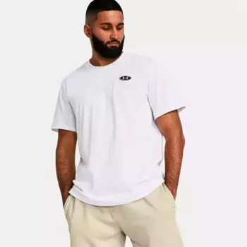 Футболка Under Armour Heavyweight Left Chest Patch, белый