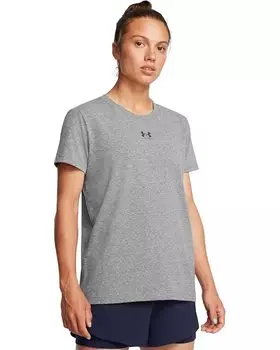 Футболка Under Armour Rival Core Short Sleeve T Shirt, цвет Castlerock/Black