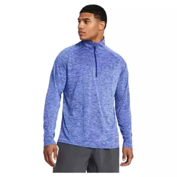 Футболка Under Armour Tech 2.0 half zip long sleeve, синий