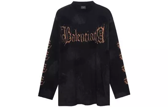 Лонгслив Balenciaga, черный / бронзовый