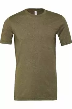 Футболка унисекс BELLA + CANVAS из джерси CVC, цвет heather olive