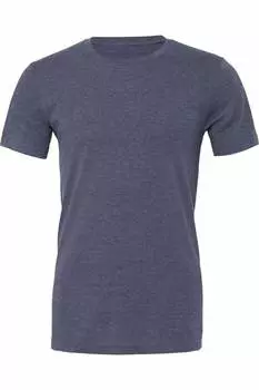 Футболка унисекс BELLA + CANVAS из джерси CVC, цвет heather navy