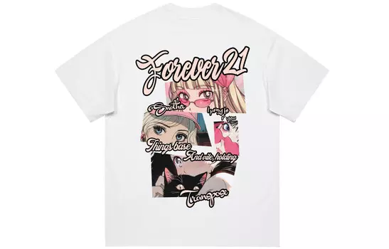 Футболка унисекс Forever 21, белый