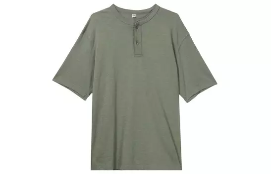 Футболка унисекс оливковая Uniqlo, оливковый