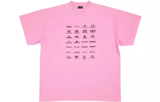 Футболка унисекс розовая Balenciaga, розовый