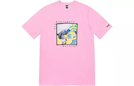 Футболка унисекс Supreme The North Face, розовый