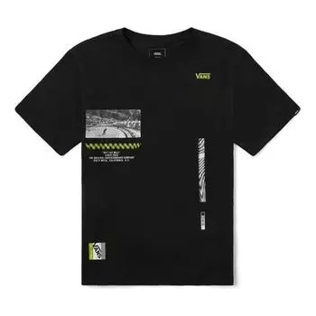 Футболка Vans Unisex Logo Printing Round-Neck Black VN0A4P58BLK, черный