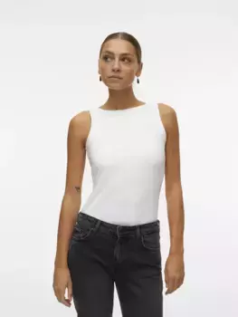 Футболка Vero Moda "VMMILLION SL SQUARE TOP 2-WAY JRS NOOS", белый