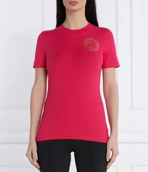 Футболка Versace Jeans Couture Regular Fit stretch, фуксия
