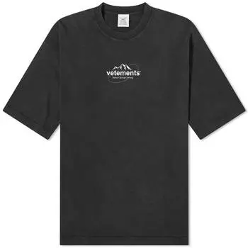 Футболка Vetements Spring Water Logo, черный