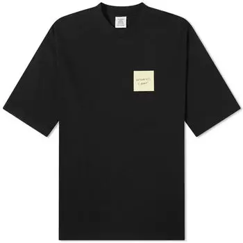 Футболка Vetements Sticker Logo, черный
