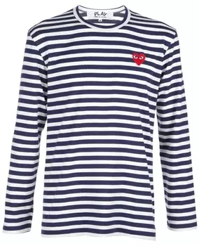 Футболка в полоску Comme Des Garons Play, синий