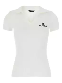 Футболка в рубчик BALENCIAGA, белый