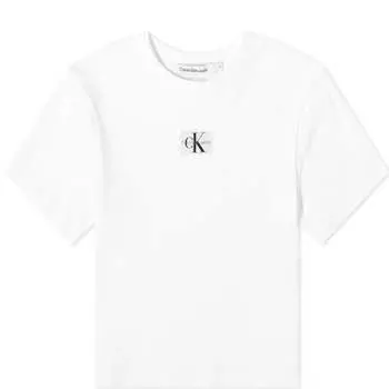 Футболка в рубчик с логотипом Calvin Klein