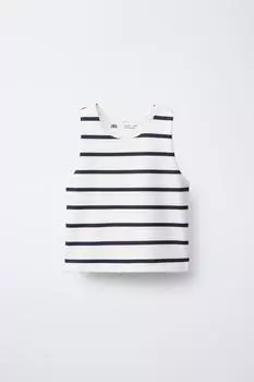 Футболка в спортивную полоску ZARA, синий