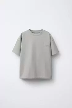 Футболка в тяжелом весе ZARA, серый