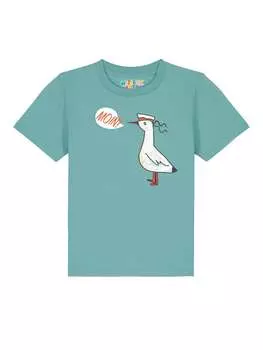 Футболка wat? Apparel, цвет teal monstera