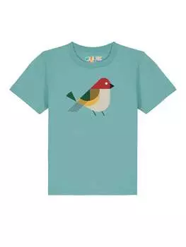 Футболка wat? Apparel, цвет teal monstera