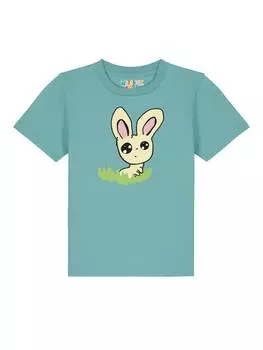 Футболка wat? Apparel, цвет teal monstera