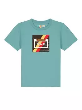 Футболка wat? Apparel, цвет teal monstera