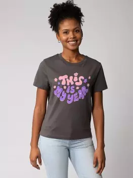 Футболка wat? Apparel T-Shirt This is my year, серый