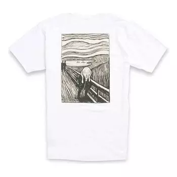 Футболка x moma munch t-shirt 'white' Vans, белый