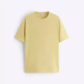 Футболка Zara Basic Medium Weight, горчичный