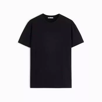 Футболка Zara Basic Slim Fit, черный