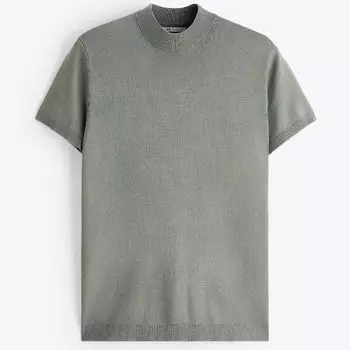 Футболка Zara High Neck Knit, серый