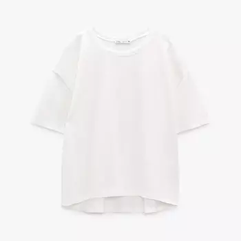 Футболка Zara Oversize, белый