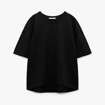Футболка Zara Oversize, черный