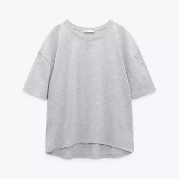 Футболка Zara Oversize, серый