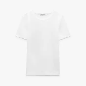 Футболка Zara Ripped Faded-effect, белый