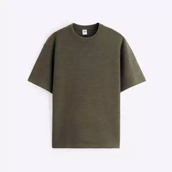 Футболка Zara Textured, зеленый