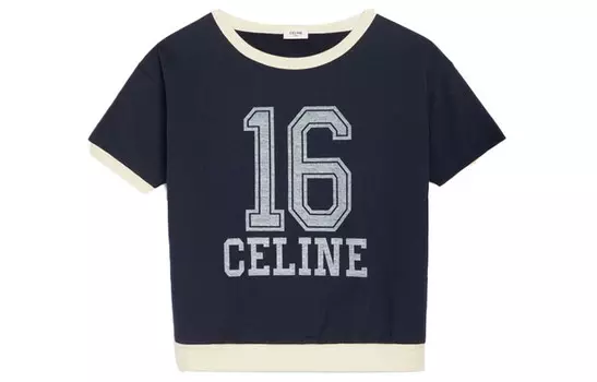 Футболка женская Celine, темно-синий