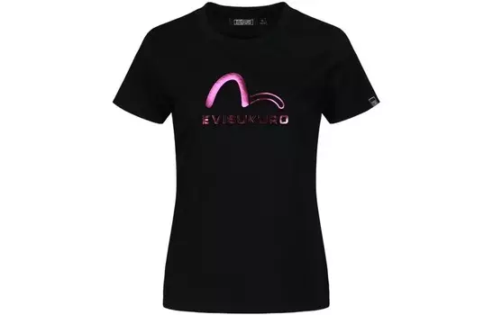Футболка женская черная Evisu