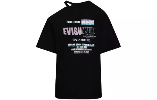 Футболка женская черная Evisu