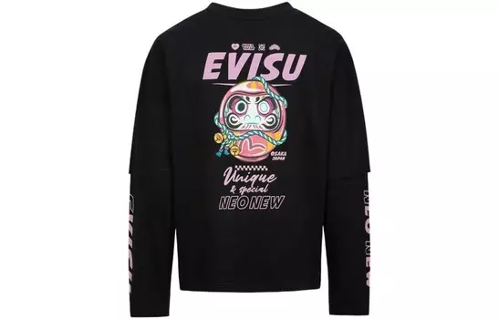 Футболка женская черная Evisu