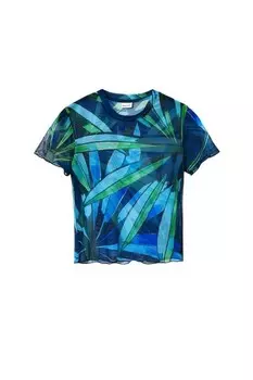 Футболка женская Desigual с принтом, синий