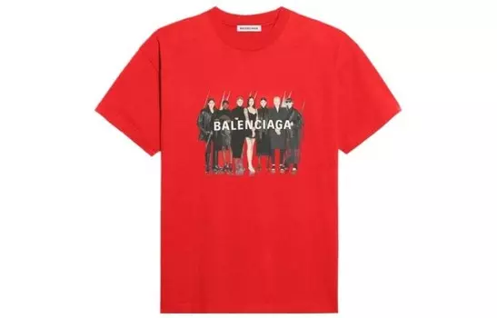 Футболка женская красная Balenciaga